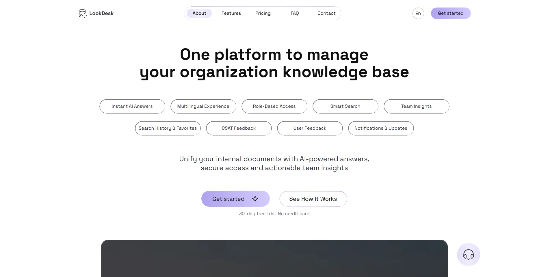 LookDesk website preview