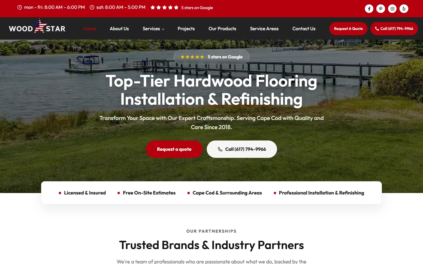 Wood Star Flooring homepage